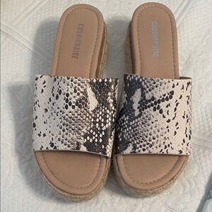 Cushionaire Women's Snakeskin Espadrille Sandals